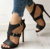 3 BUCKLE HIGH HEEL SHOES