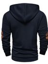 Mens Stylish Casual Hooded Sweatshirt with Color-Blocking Design