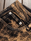 MENS SLIM FIT BROWN GOLD GRADIENT JEANS