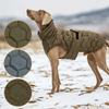 Dog thermal jacket with reflective adjustable buckle jacket.