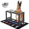 Elevated Dog Bowls For Extra Large Dogs With Mat.