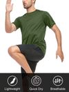 6pcs Sports T-shirt Set, Crew Neck, Short Sleeves, Summer Fabric, Regular Fit, Solid Color