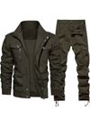 Mens Casual Suit Jacket Cargo Men Set Outdoor Hardman Coat