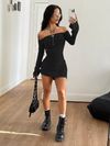 Elegant Off the Shoulder Dress Solid Color, Bodycon Fit, Strapless