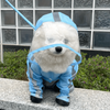 Fully Covered Pet Raincoat with Rain Boots, Fully Wrapped Raincoat with Snap Button Design. 