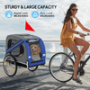 Folding Dog Bike Trailer Pet Cart for Bicycle w_Universal Hitch