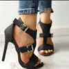 3 BUCKLE HIGH HEEL SHOES