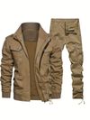 Mens Casual Suit Jacket Cargo Men Set Outdoor Hardman Coat