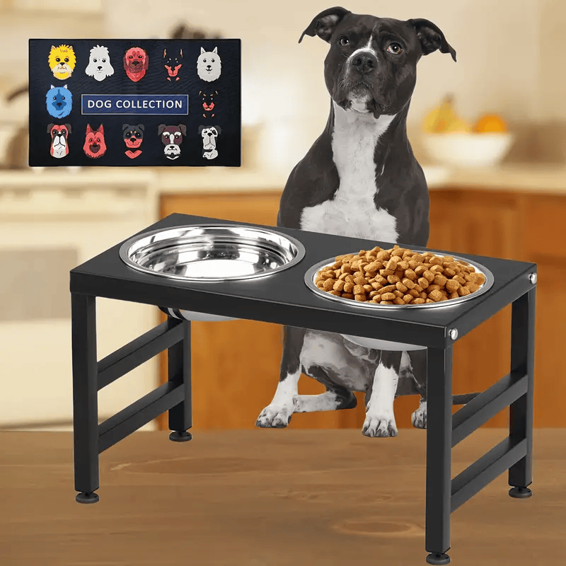 Elevated Dog Bowls For Extra Large Dogs With Mat.