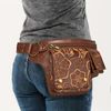 Vintage Style Womens Adjustable Waist Bag Crossbody Purse Floral Pattern