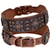 Heavy Duty Stud and Leather Dog Collar for Big Dogs