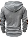 Mens Stylish Casual Hooded Sweatshirt with Color-Blocking Design