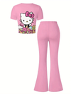 Sanrio for hello kitty for my melody for kuromi Pacha Dog Girls Short Sleeve Long Pants Set