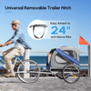 Folding Dog Bike Trailer Pet Cart for Bicycle w_Universal Hitch