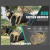 Tactical Dog Harness, Outdoor Training Vest with Explosion-Proof Leash
