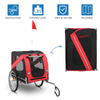 Folding Dog Bike Trailer Pet Cart for Bicycle w_Universal Hitch