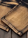MENS SLIM FIT BROWN GOLD GRADIENT JEANS