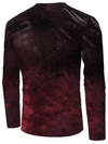 MENS 3D PRINTED GEOMETRIC PATTER WINTER TOP SHIRT