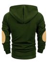 Mens Casual Fashion Set Knitted Jacquard Sweatshirt and Pants Two-Piece Set