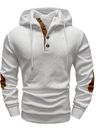 Mens Stylish Casual Hooded Sweatshirt with Color-Blocking Design