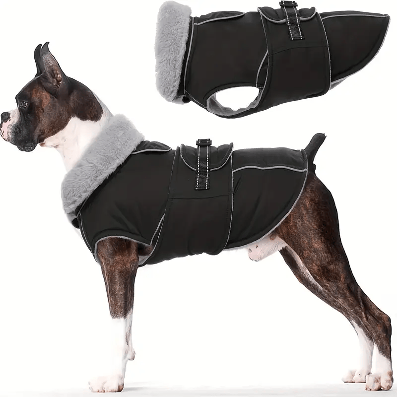 Dog thermal jacket with reflective adjustable buckle jacket