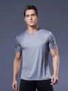 6pcs Sports T-shirt Set, Crew Neck, Short Sleeves, Summer Fabric, Regular Fit, Solid Color