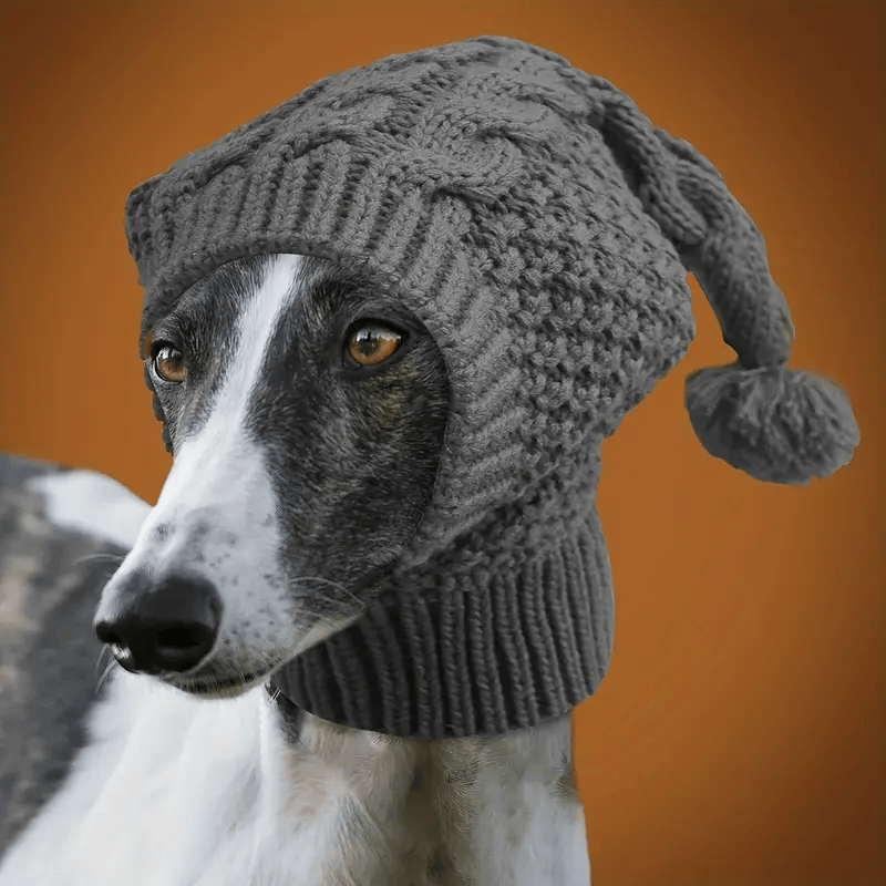 Winter Warmth Knitted Dog Hat Polyester Filled,