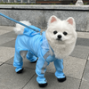 Fully Covered Pet Raincoat with Rain Boots, Fully Wrapped Raincoat with Snap Button Design. 
