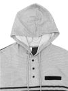 Mens Waffle Knit Casual Set _ Hoodie with Contrasting Seam Jogging Pants