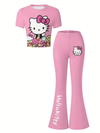 Sanrio for hello kitty for my melody for kuromi Pacha Dog Girls Short Sleeve Long Pants Set