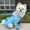 Fully Covered Pet Raincoat with Rain Boots, Fully Wrapped Raincoat with Snap Button Design. 