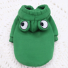 Cute Frog Pet Sweater With Hoody One Size.