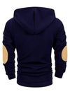 Mens Casual Fashion Set Knitted Jacquard Sweatshirt and Pants Two-Piece Set