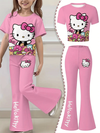 Sanrio for hello kitty for my melody for kuromi Pacha Dog Girls Short Sleeve Long Pants Set