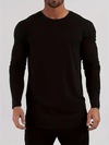 MENS 3 PACK OF LONG SLEEVE ROUND NECK SLIM FIT SHIRTS