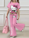 Sanrio for hello kitty for my melody for kuromi Pacha Dog Girls Short Sleeve Long Pants Set