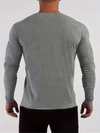 MENS 3 PACK OF LONG SLEEVE ROUND NECK SLIM FIT SHIRTS