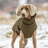 Dog thermal jacket with reflective adjustable buckle jacket.