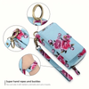 Elegant Floral PU Clutch Wallets Multi-Card Card Holder Coin Purse for Women.