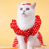 Polka Dot 2 pc Dress. Ruffle Sleeves & Bow