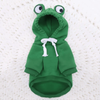 Cute Frog Pet Sweater With Hoody One Size.