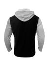 Mens Waffle Knit Casual Set _ Hoodie with Contrasting Seam Jogging Pants