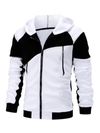 2pcs Mens Autumn Winter Sports Set, Adjustable Waistband, Long Sleeve Hooded Zipper Jacket, Drawstring Pants