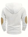 Mens Casual Fashion Set Knitted Jacquard Sweatshirt and Pants Two-Piece Set