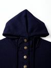 Mens Casual Fashion Set Knitted Jacquard Sweatshirt and Pants Two-Piece Set