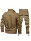Mens Casual Suit Jacket Cargo Men Set Outdoor Hardman Coat