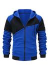 2pcs Mens Autumn Winter Sports Set, Adjustable Waistband, Long Sleeve Hooded Zipper Jacket, Drawstring Pants