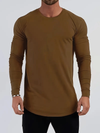 MENS 3 PACK OF LONG SLEEVE ROUND NECK SLIM FIT SHIRTS