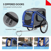 Folding Dog Bike Trailer Pet Cart for Bicycle w_Universal Hitch