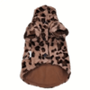 Duomasumi Faux Fur Double-Layer Leopard Coat for Sphynx Cats.